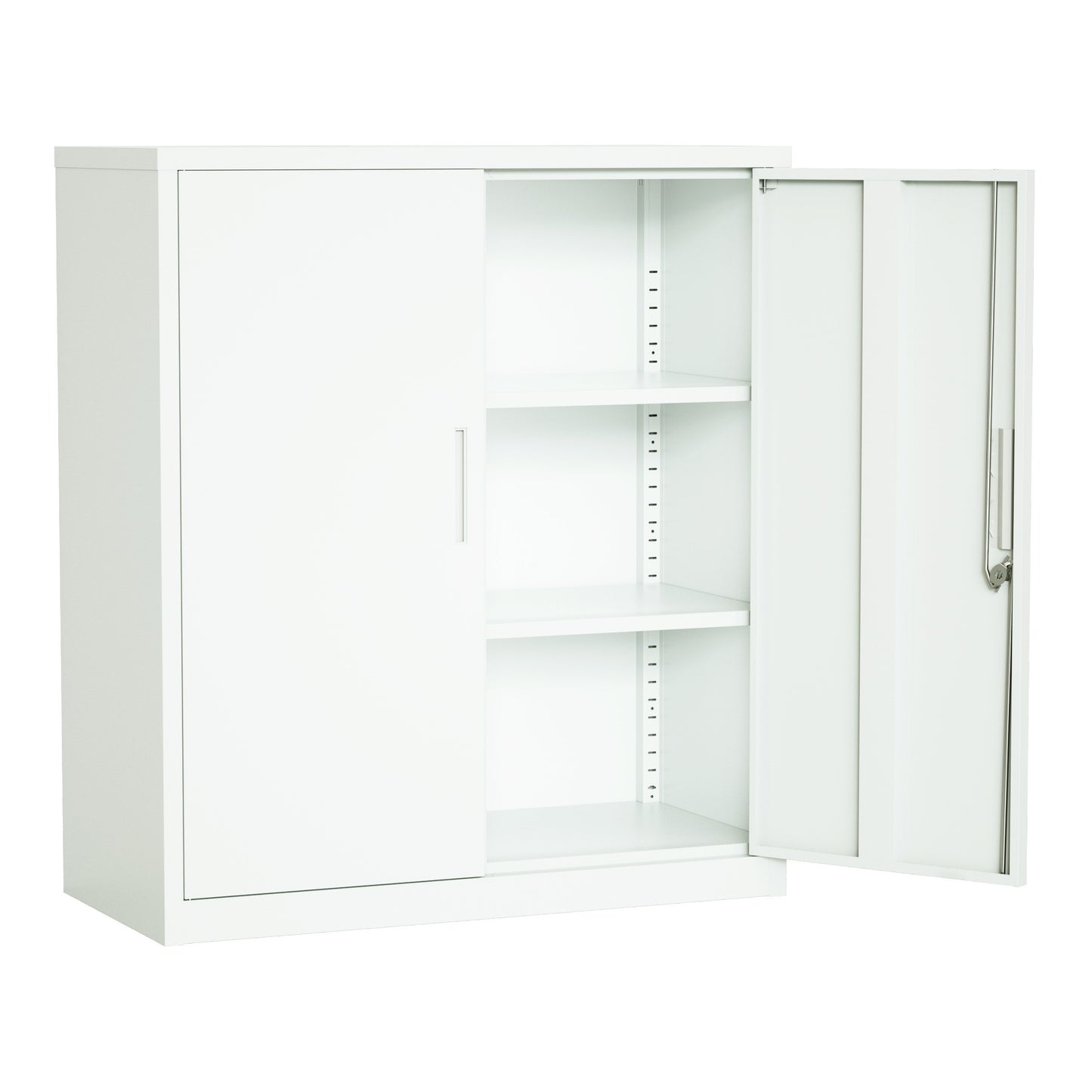 Steel Swing Door Small Size Filing Cabinet Storage Cupboard Locker - White