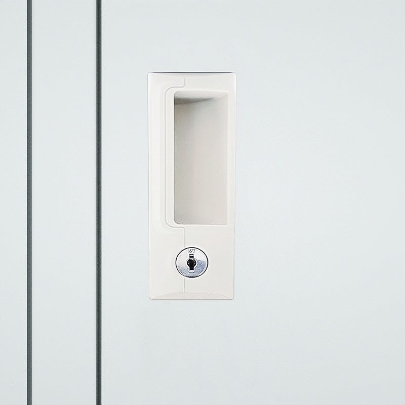 Steel Small Size 9 Door Locker Cupboard Storage Cabinet Inner Handle With Lock - Multicolor and Light Grey