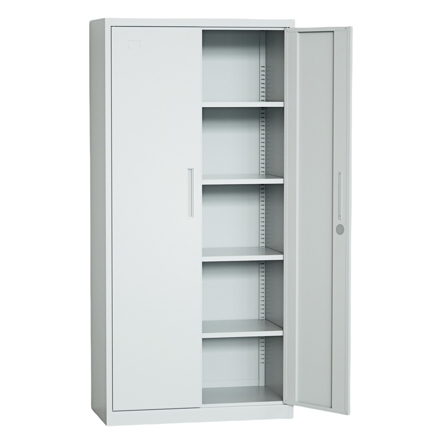 Steel Swing Door Inner Handle Filing Cabinet Storage Cupboard Locker - Light Grey