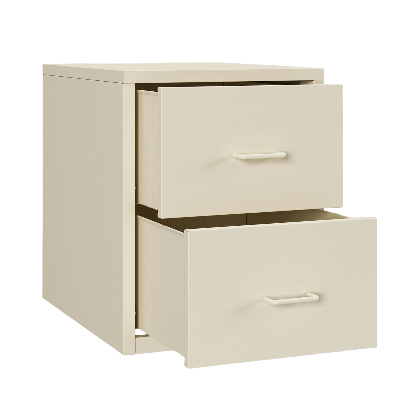 Steel Desk Organizer 2 Drawer Desktop Storage Cabinet - Beige