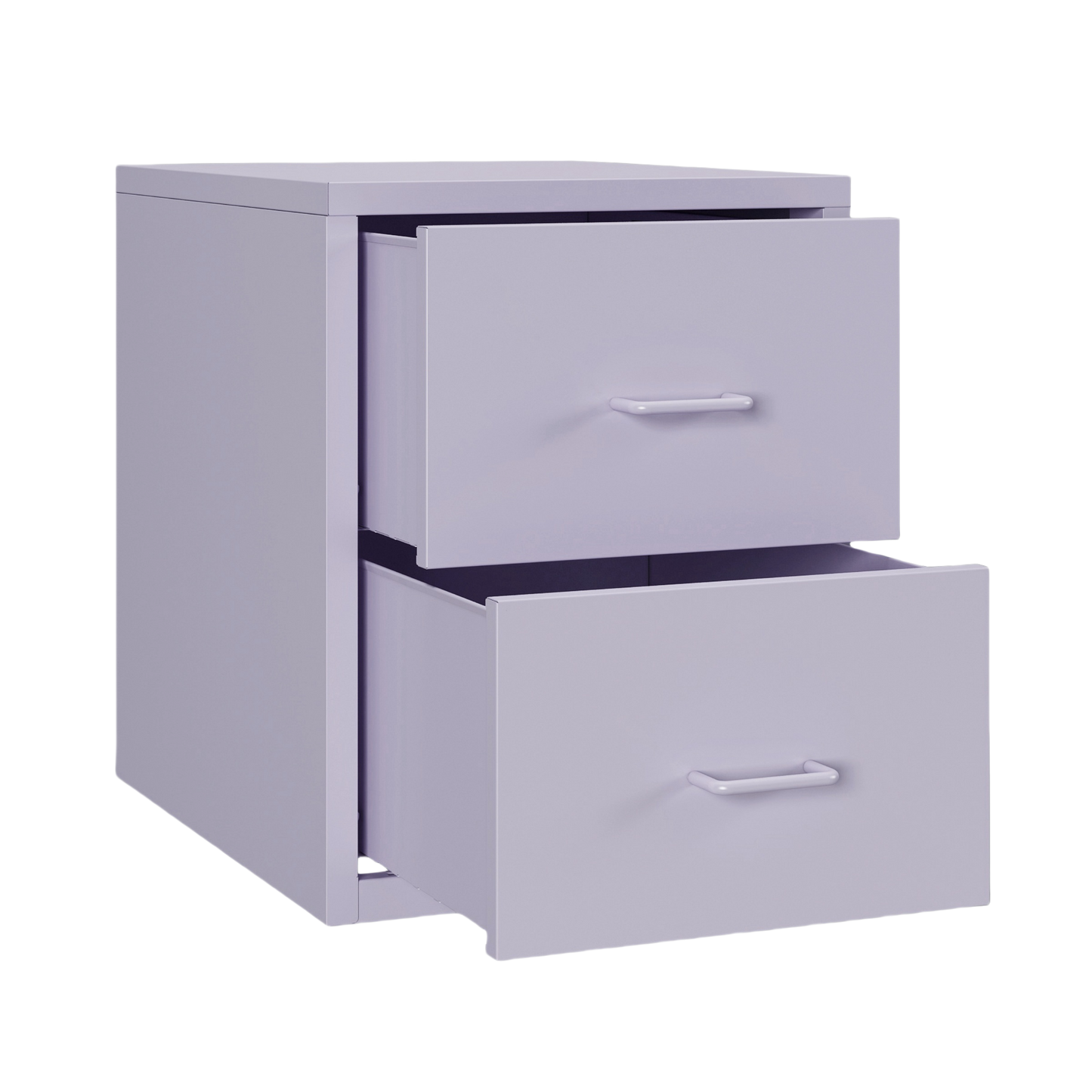 Steel Desk Organizer 2 Drawer Desktop Storage Cabinet - Purple