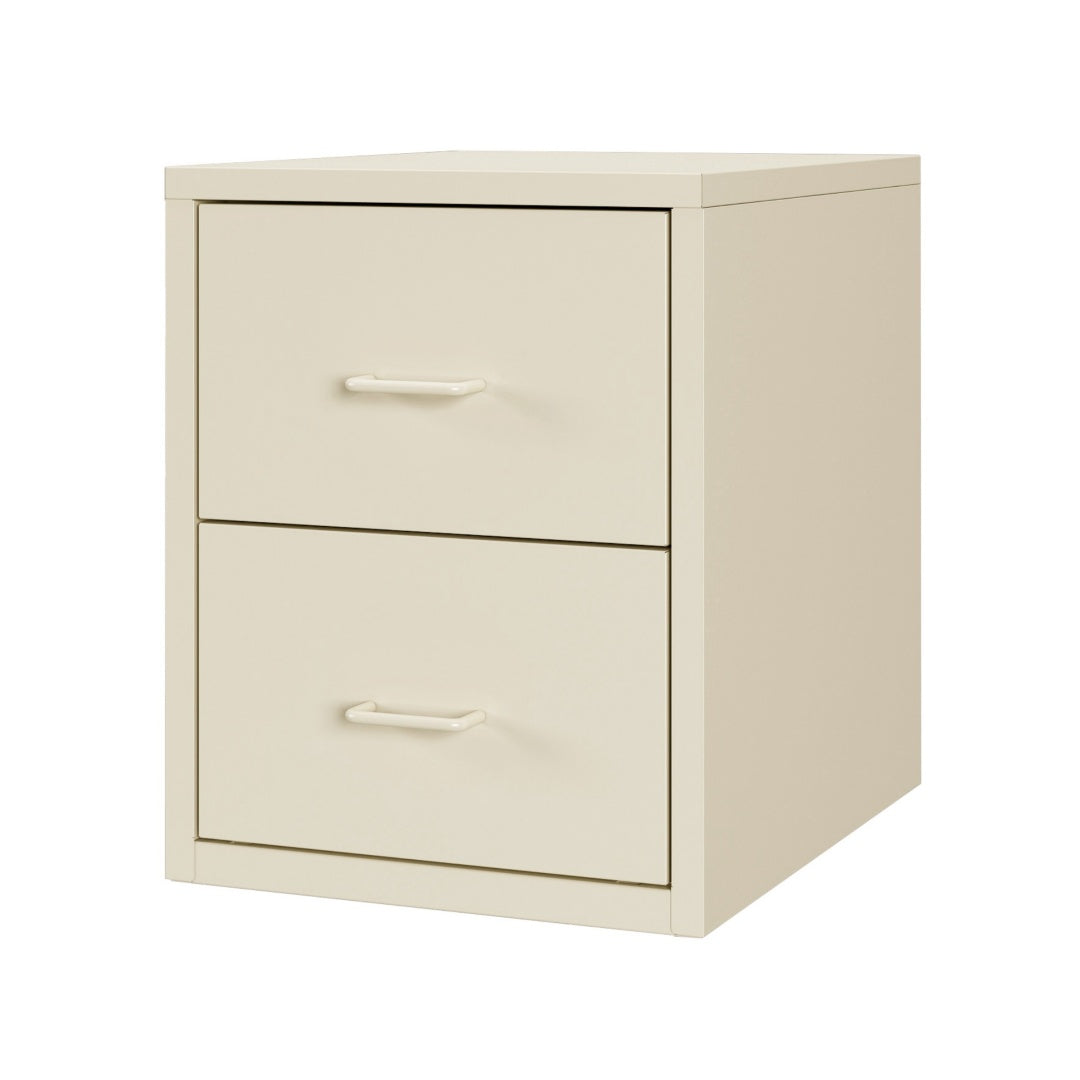 Steel Desk Organizer 2 Drawer Desktop Storage Cabinet - Beige