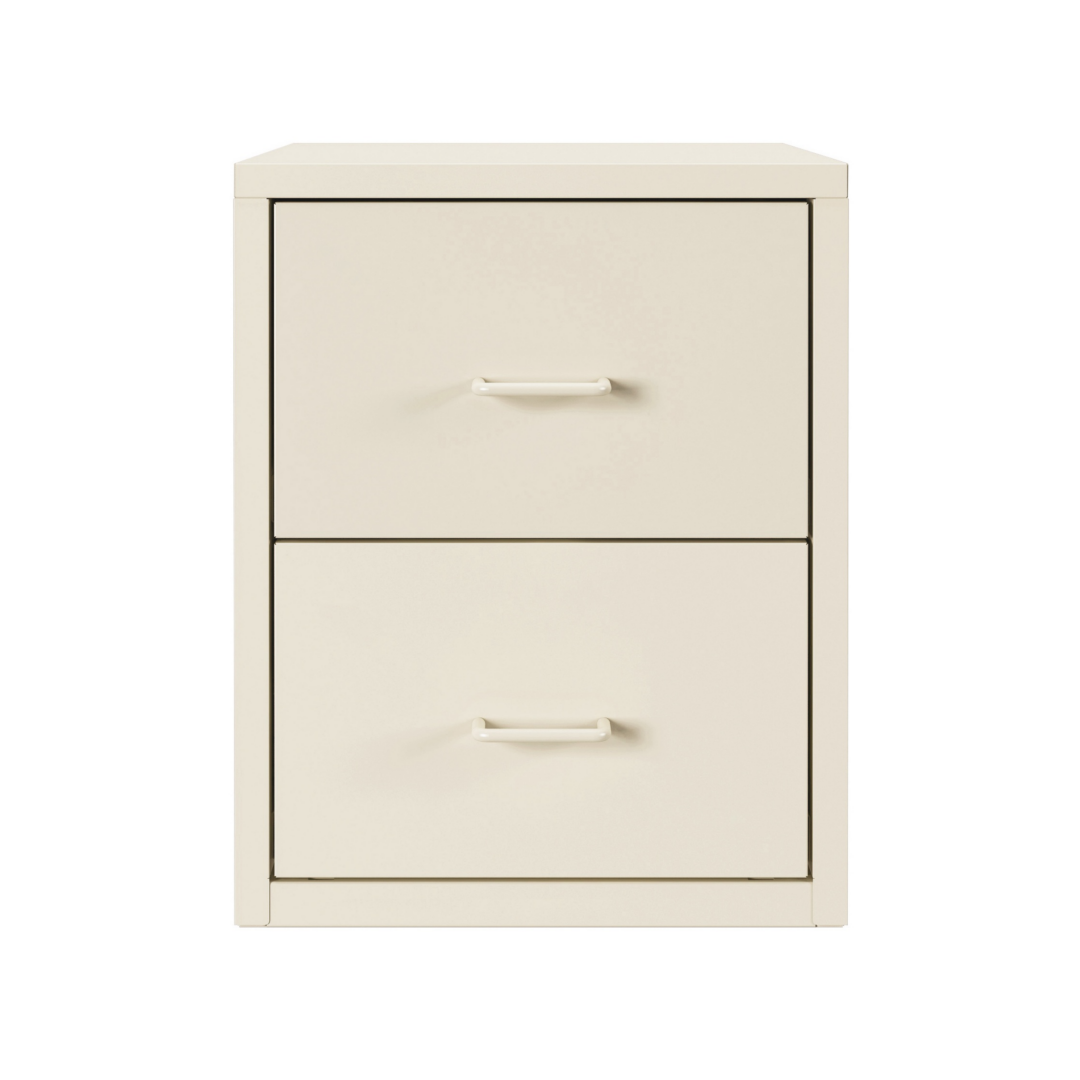 Steel Desk Organizer 2 Drawer Desktop Storage Cabinet - Beige