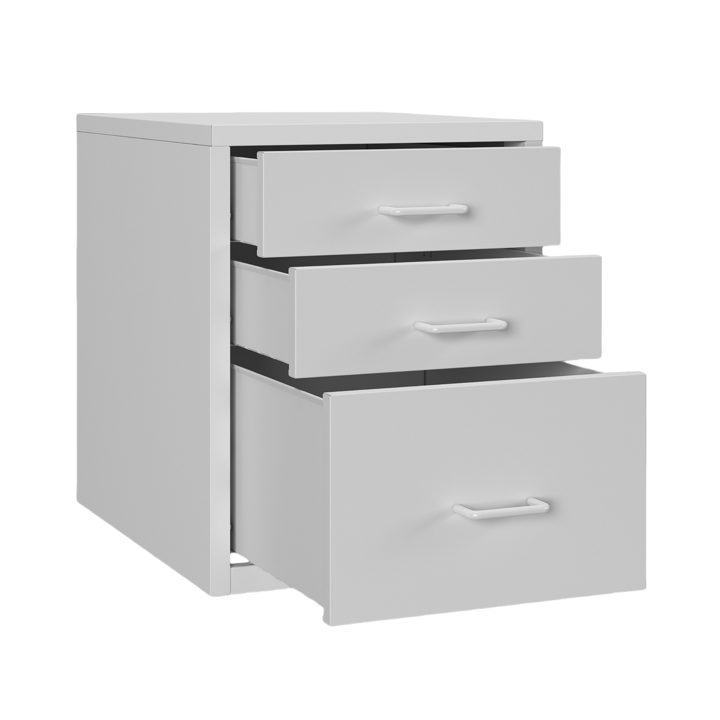 Steel Desk Organizer 3 Drawer Desktop Storage Cabinet - White