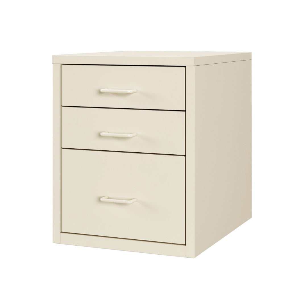 Steel Desk Organizer 3 Drawer Desktop Storage Cabinet - Beige