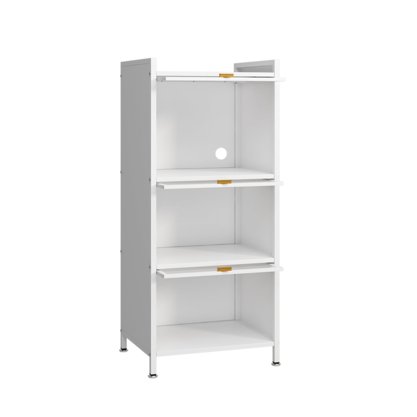 Steel 3-Tier Cupboard Standing Organizer Bakers Rack Kitchen Storage Rack - White