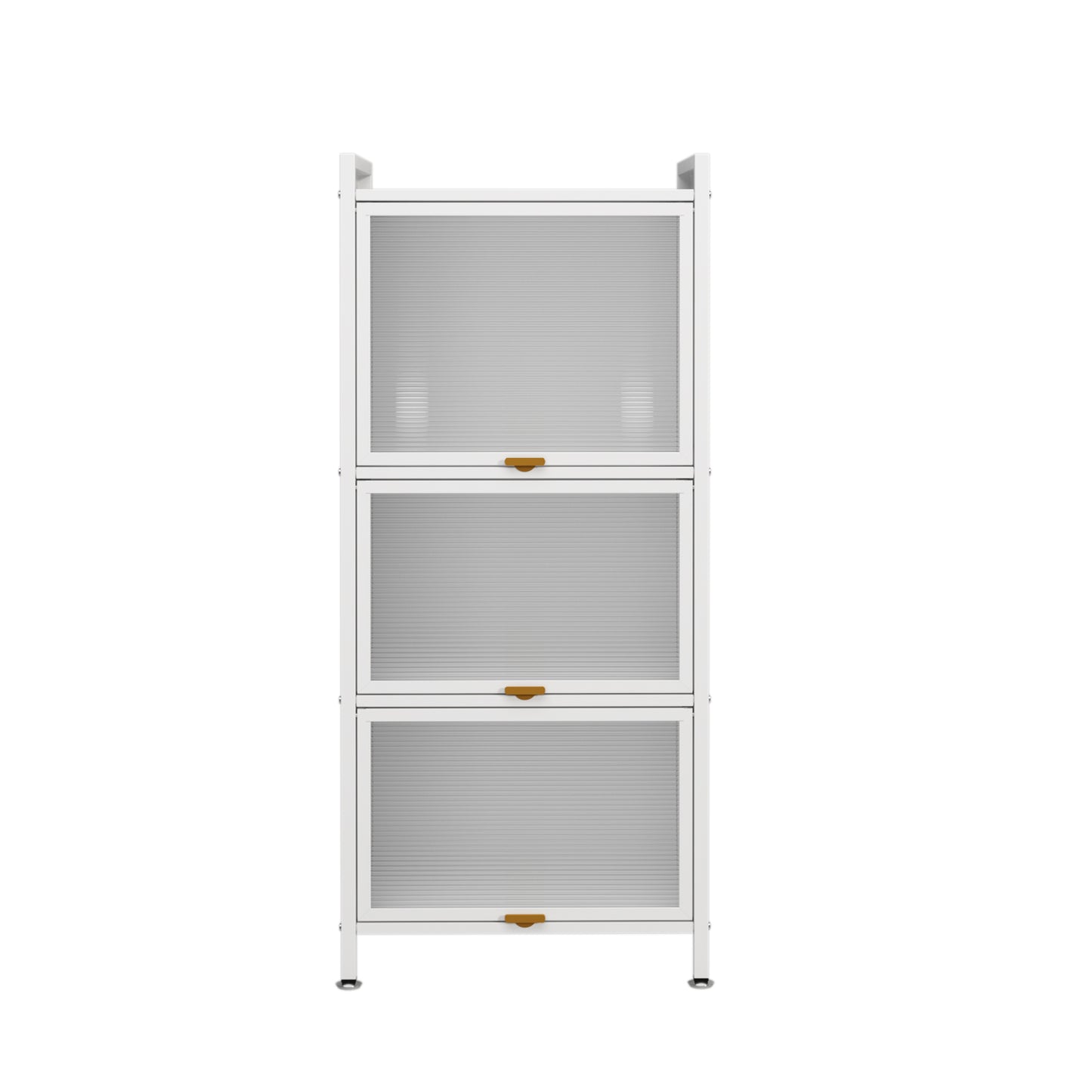 Steel 3-Tier Cupboard Standing Organizer Bakers Rack Kitchen Storage Rack - White