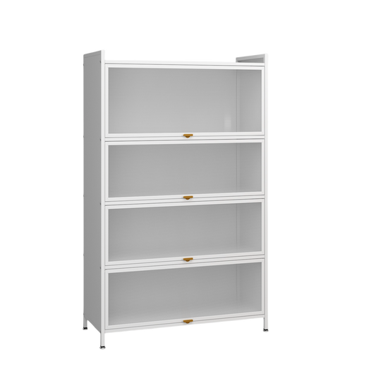 Steel 4-Tier Cupboard Standing Organizer Bakers Rack Kitchen Storage Rack - White