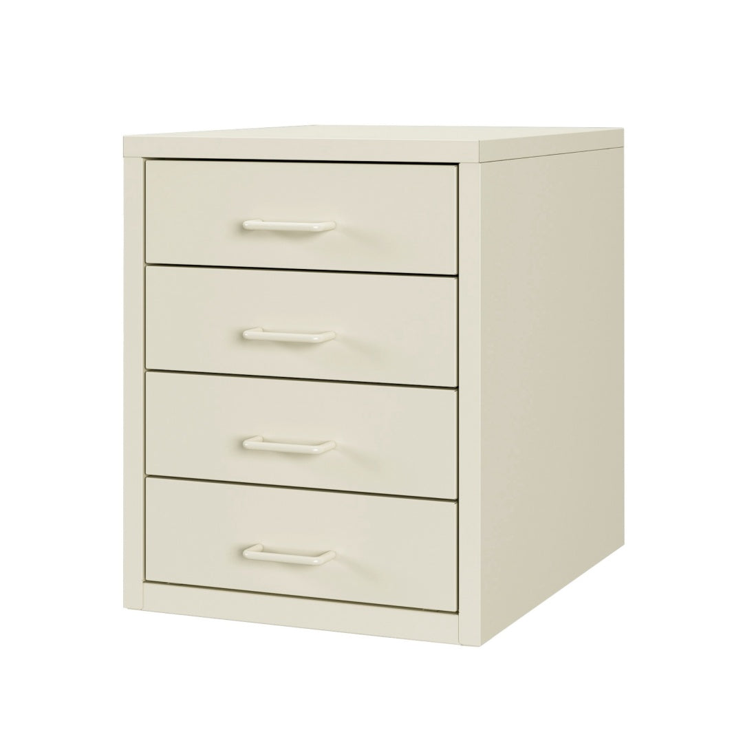Steel Desk Organizer 4 Drawer Desktop Storage Cabinet - Beige