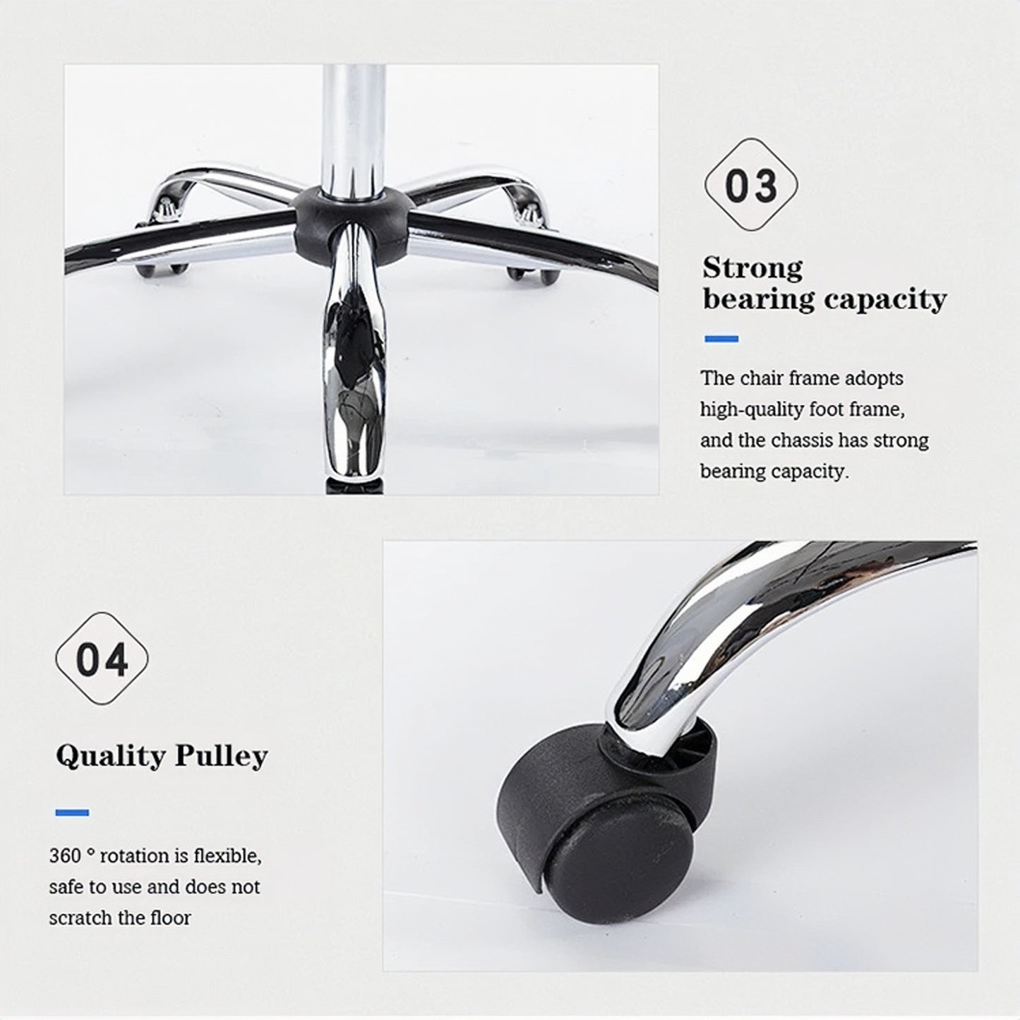 Ergonomic Mesh High-Back Office Chair With Vegan Leather Accents - Black