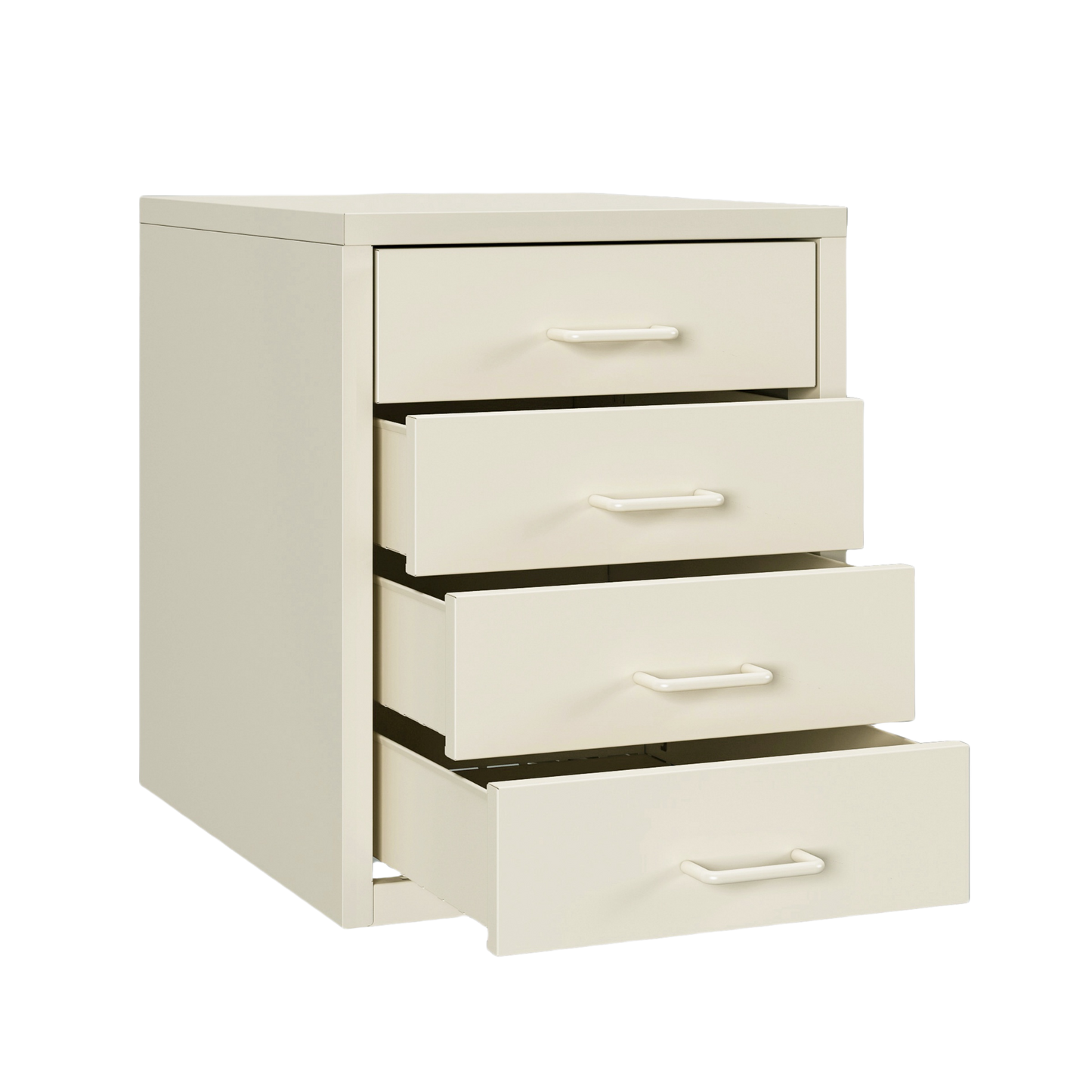 Steel Desk Organizer 4 Drawer Desktop Storage Cabinet - Beige