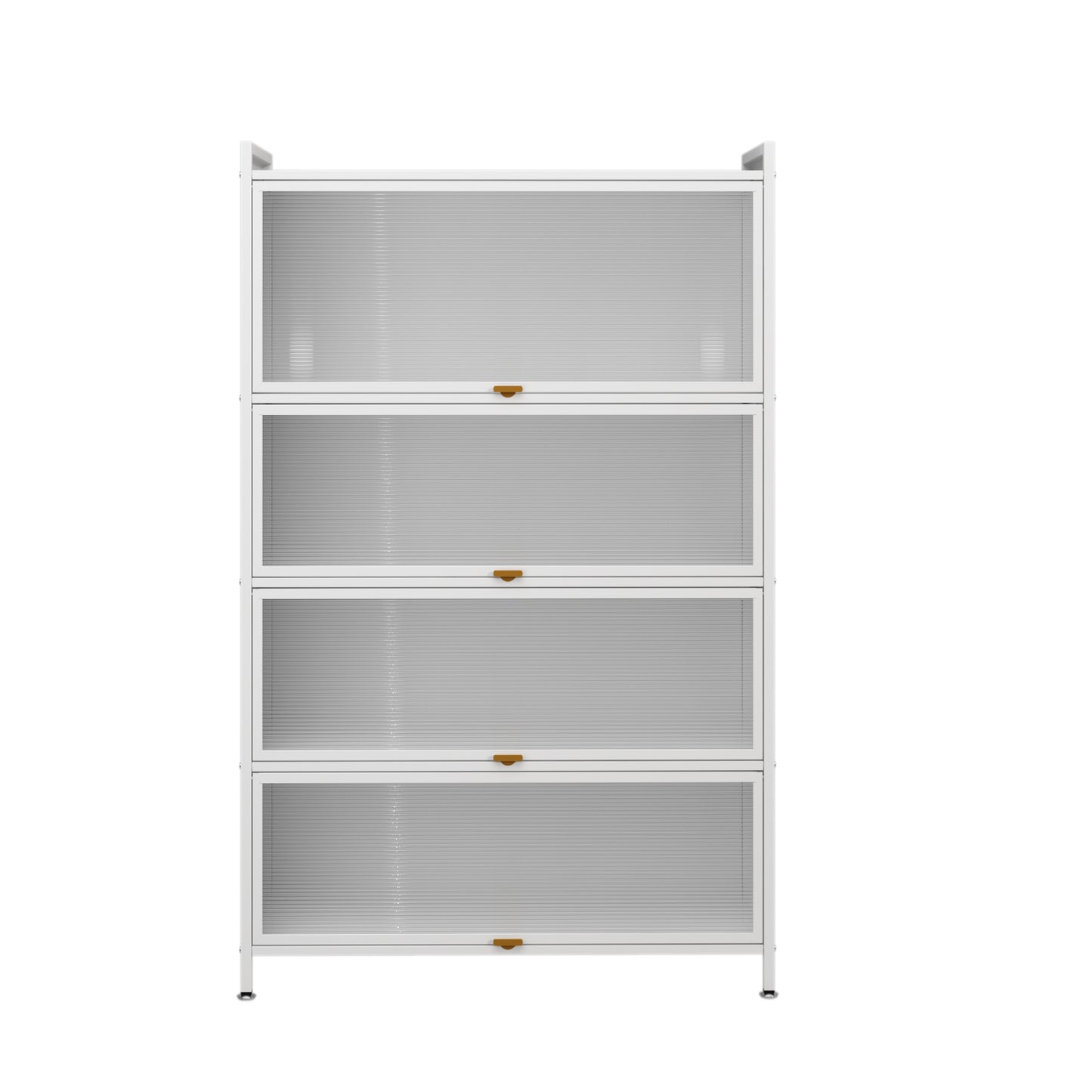 Steel 4-Tier Cupboard Standing Organizer Bakers Rack Kitchen Storage Rack - White