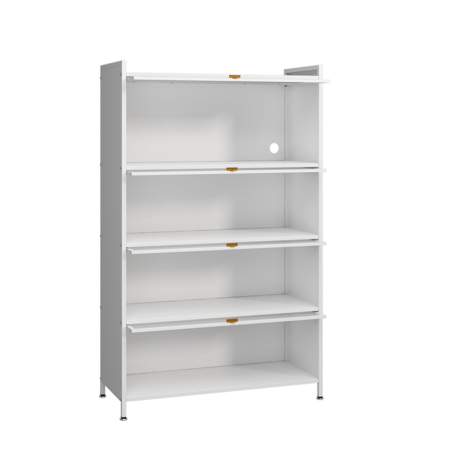 Steel 4-Tier Cupboard Standing Organizer Bakers Rack Kitchen Storage Rack - White