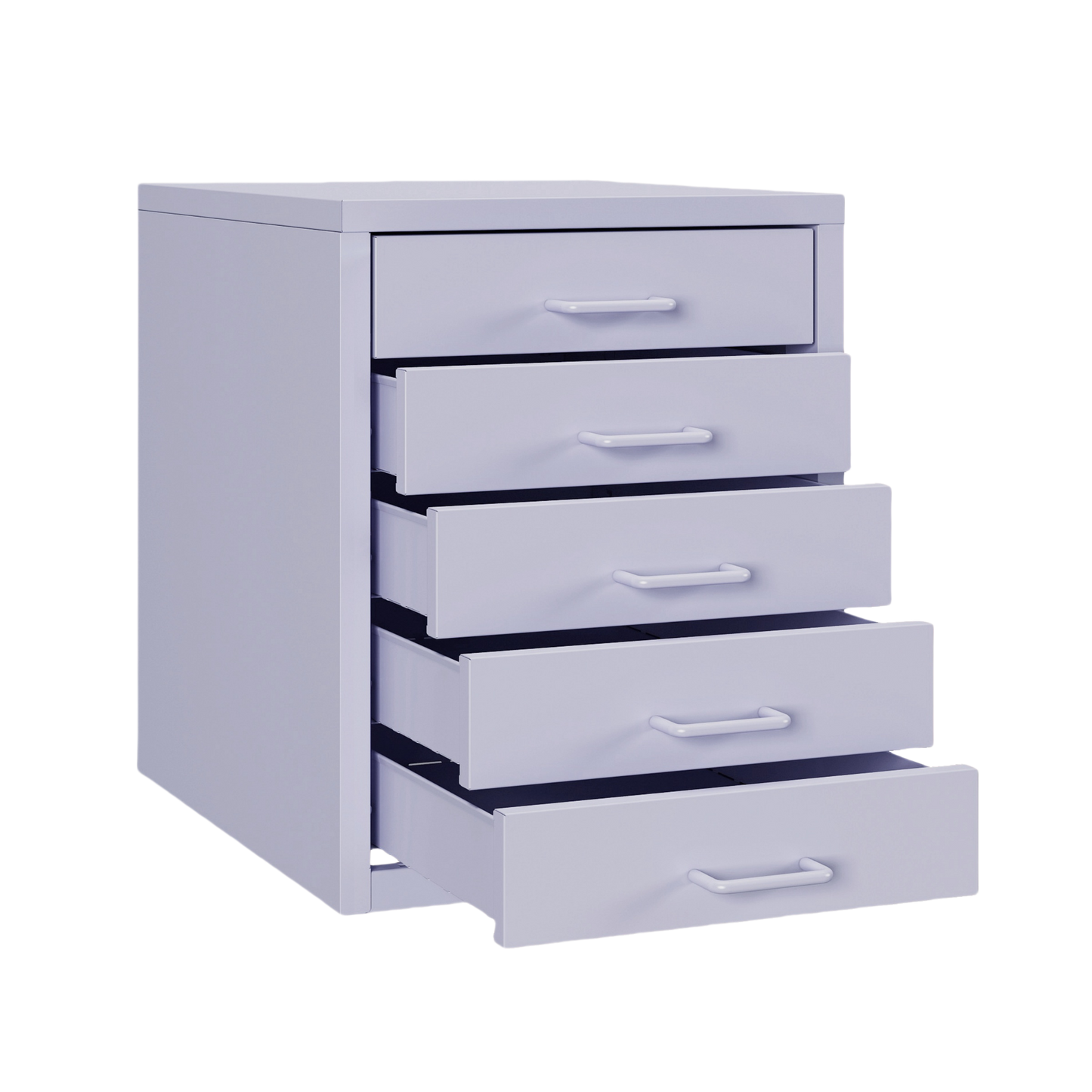 Steel Desk Organizer 5 Drawer Desktop Storage Cabinet - Purple