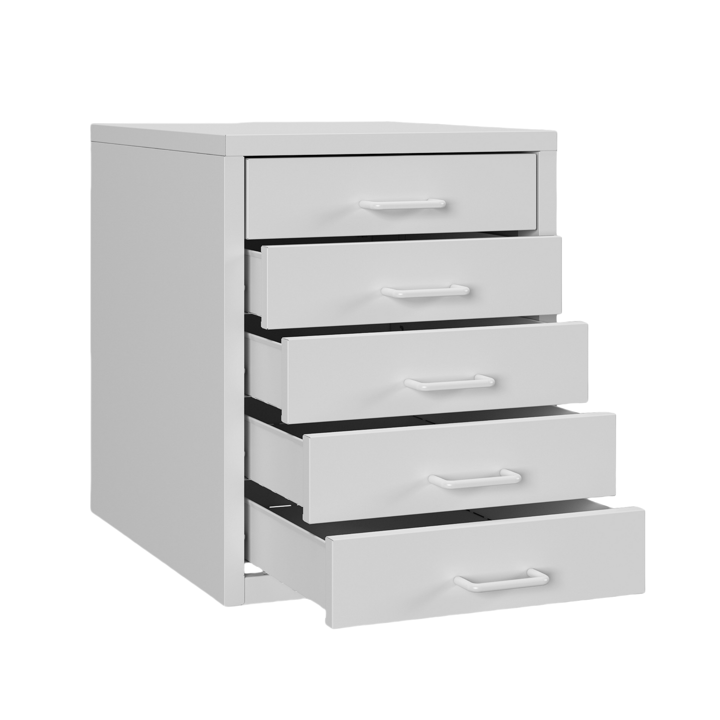 Steel Desk Organizer 5 Drawer Desktop Storage Cabinet - White