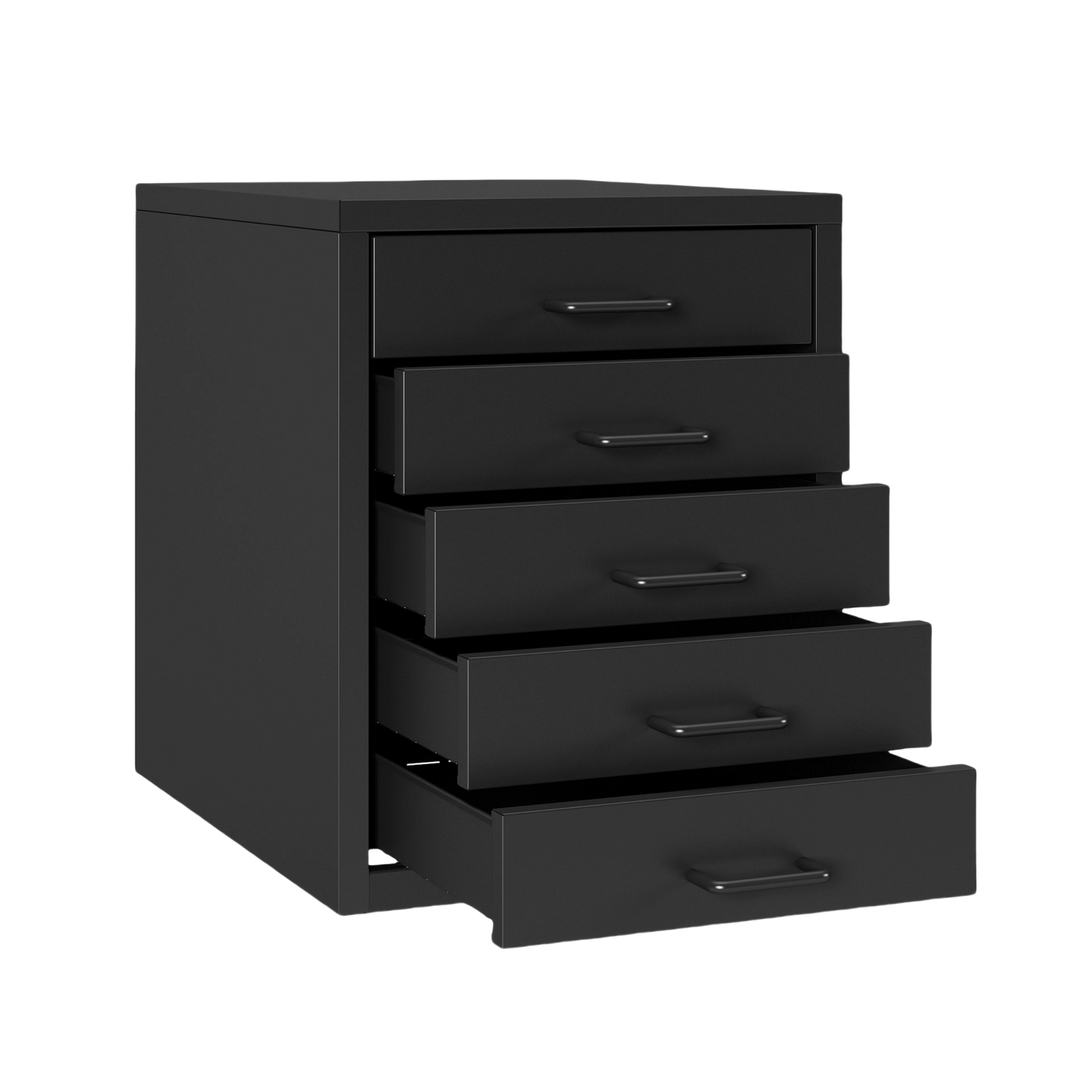 Steel Desk Organizer 5 Drawer Desktop Storage Cabinet - Black