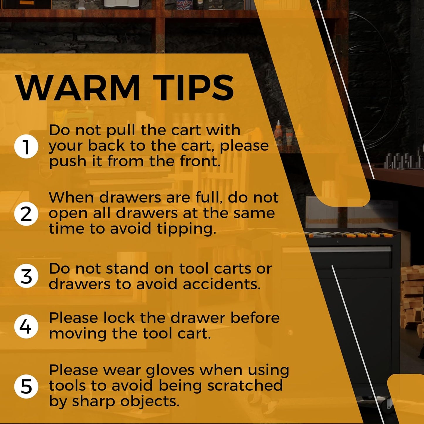 Steel 5-Drawer Rolling Tool Chest Detachable Metal Tool Cabinet Locker With Wheels - Matte Black