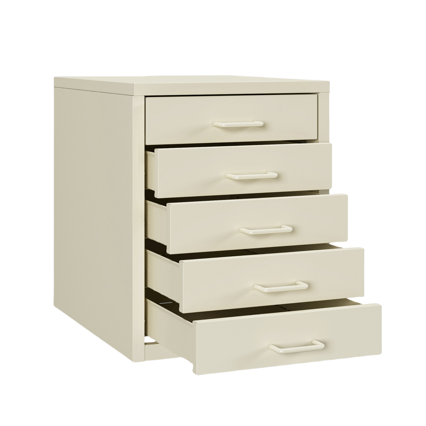 Steel Desk Organizer 5 Drawer Desktop Storage Cabinet - Beige