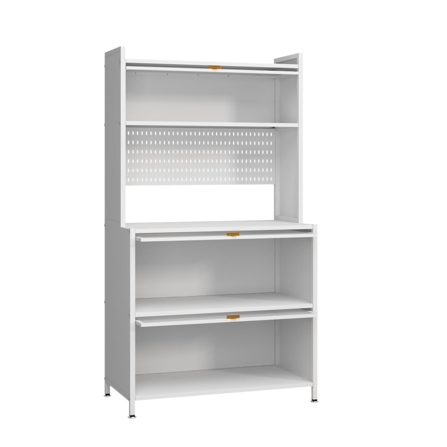 Steel 5-Tier Cupboard Standing Organizer Bakers Rack Kitchen Storage Rack - White