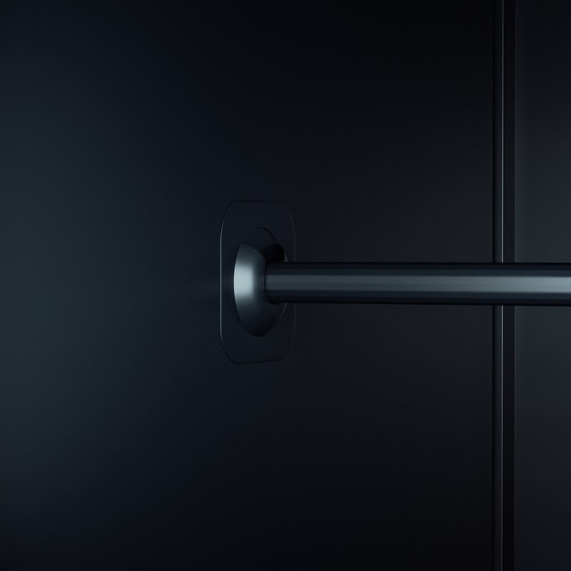 Steel Swing Door Inner Handle Wardrobe Cupboard Locker - Black