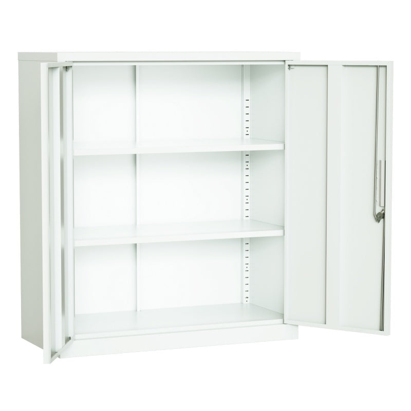 Steel Swing Door Small Size Filing Cabinet Storage Cupboard Locker - White