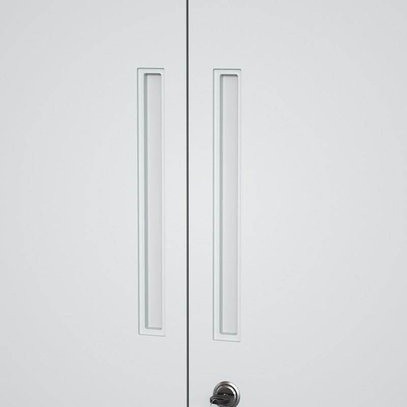 Steel Swing Door Small Size Filing Cabinet Storage Cupboard Locker - Light Grey