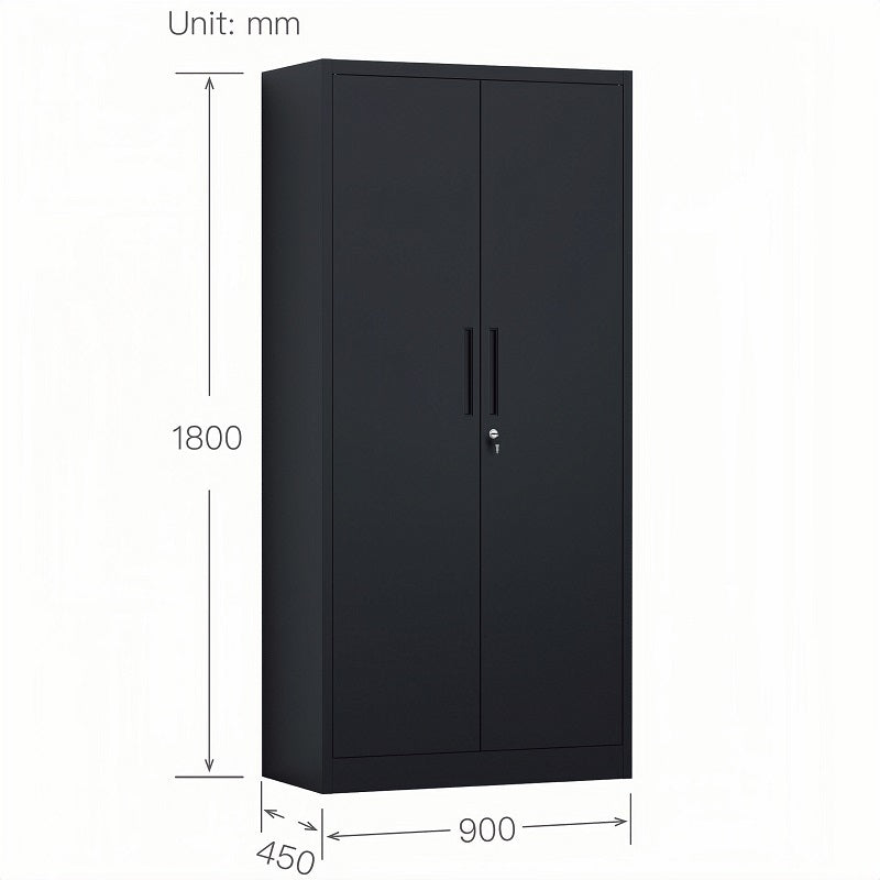 Steel Swing Door Inner Handle Wardrobe Cupboard Locker - Black