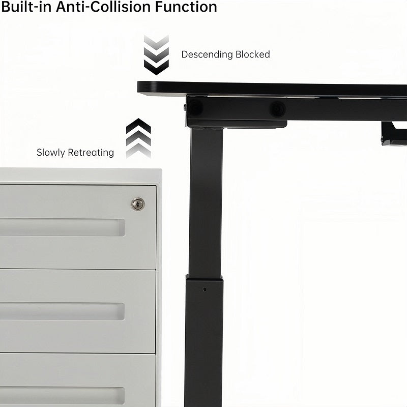 ERGONOMIC 160cm Dual Motor Electric Adjustable Height Sit-Stand Home/Office Desk - Walnut