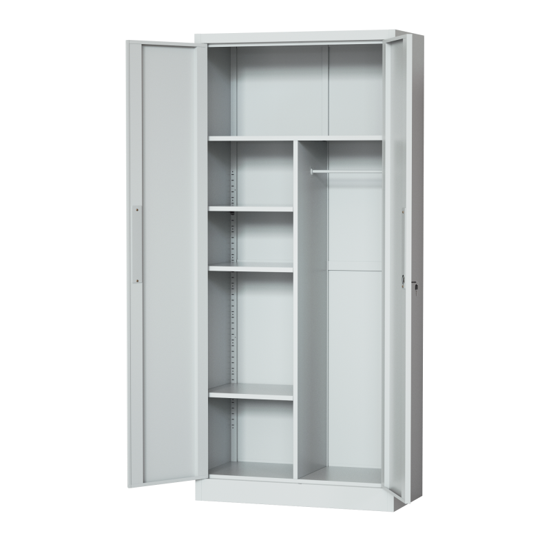 Steel Swing Door Inner Handle Wardrobe Cupboard Locker - Light Grey