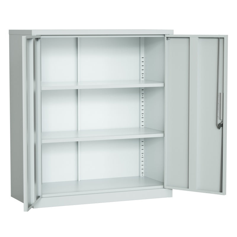 Steel Swing Door Small Size Filing Cabinet Storage Cupboard Locker - Light Grey