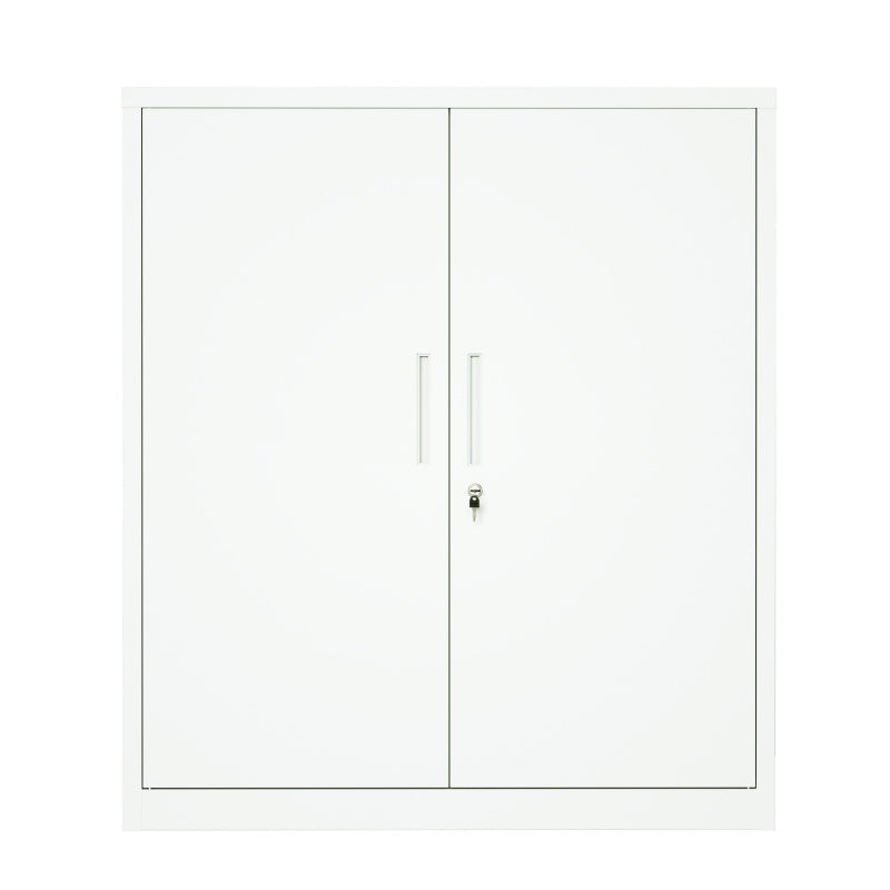 Steel Swing Door Small Size Filing Cabinet Storage Cupboard Locker - White