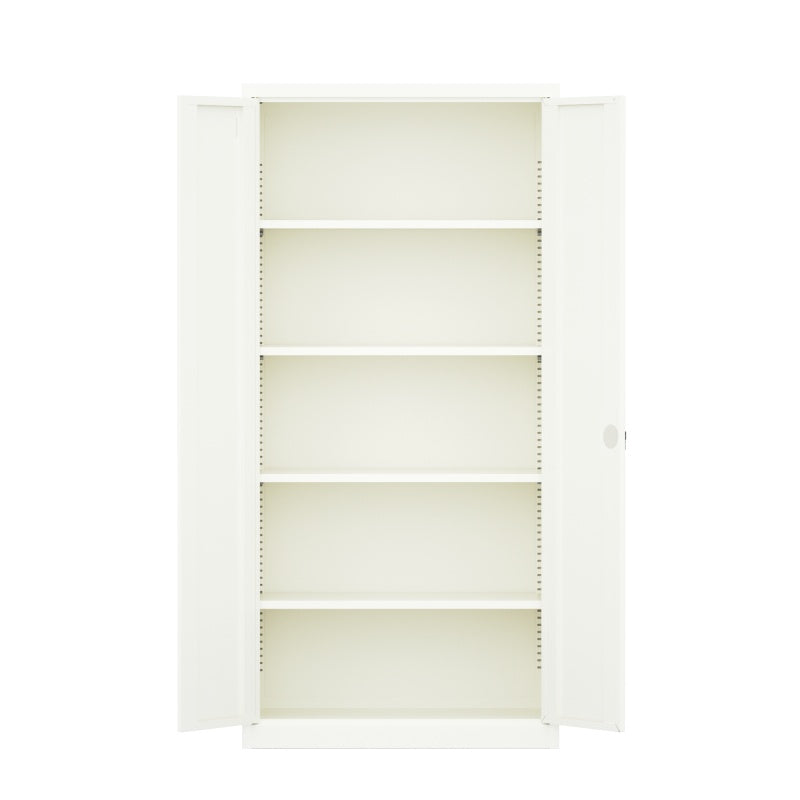 Steel Swing Door Inner Handle Filing Cabinet Storage Cupboard Locker - White