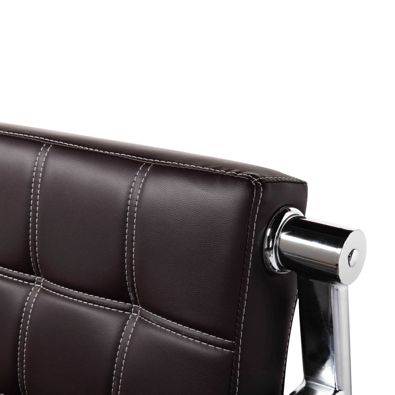 Steel Chrome Waiting Area Reception Sofa Office/Home Couch Suite - Brown