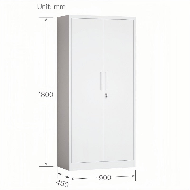 Steel Swing Door Inner Handle Wardrobe Cupboard Locker - White