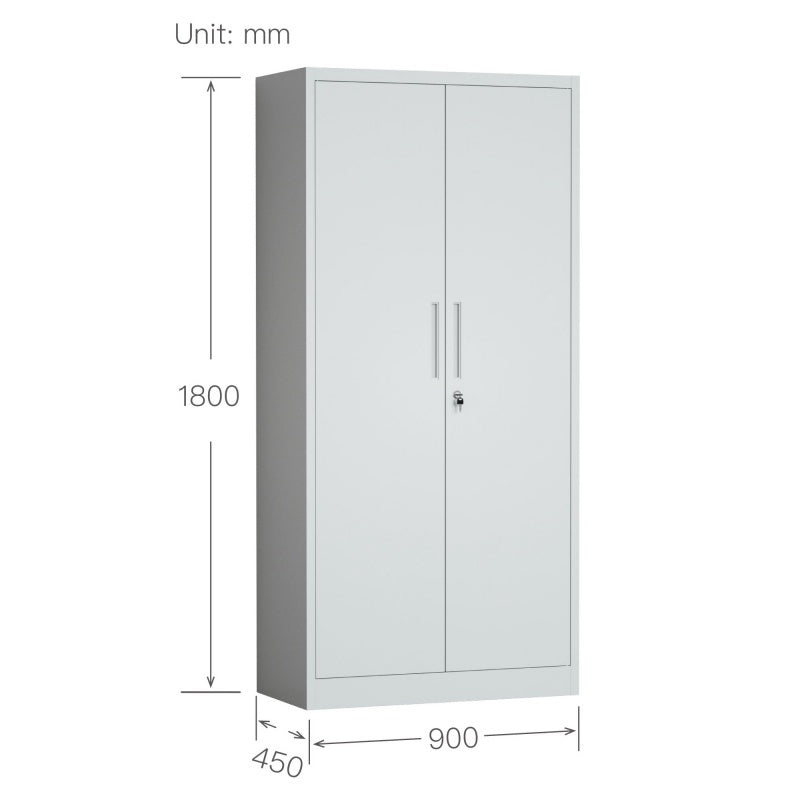 Steel Swing Door Inner Handle Wardrobe Cupboard Locker - Light Grey