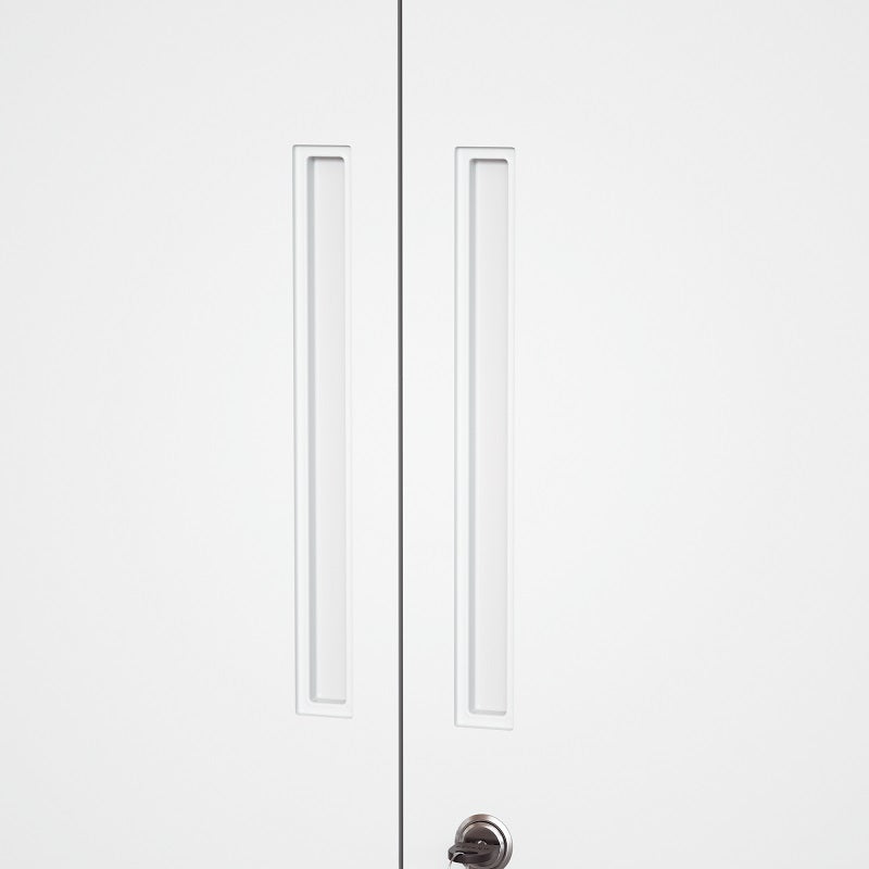 Steel Swing Door Inner Handle Filing Cabinet Storage Cupboard Locker - White
