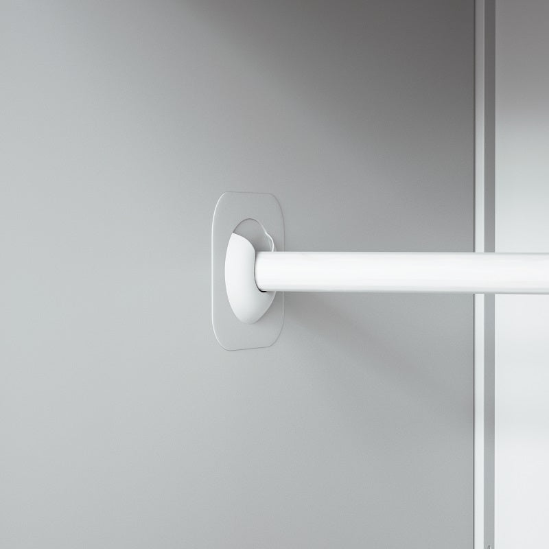 Steel Swing Door Inner Handle Wardrobe Cupboard Locker - White