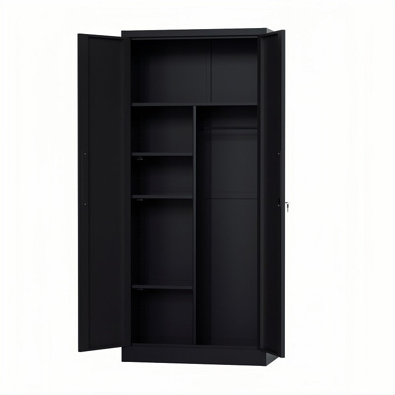 Steel Swing Door Inner Handle Wardrobe Cupboard Locker - Black