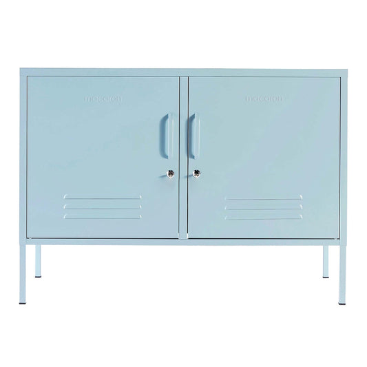 Steel Swing Door TV Stand Locker Lowdown Storage Cabinet Cupboard - Ocean Blue