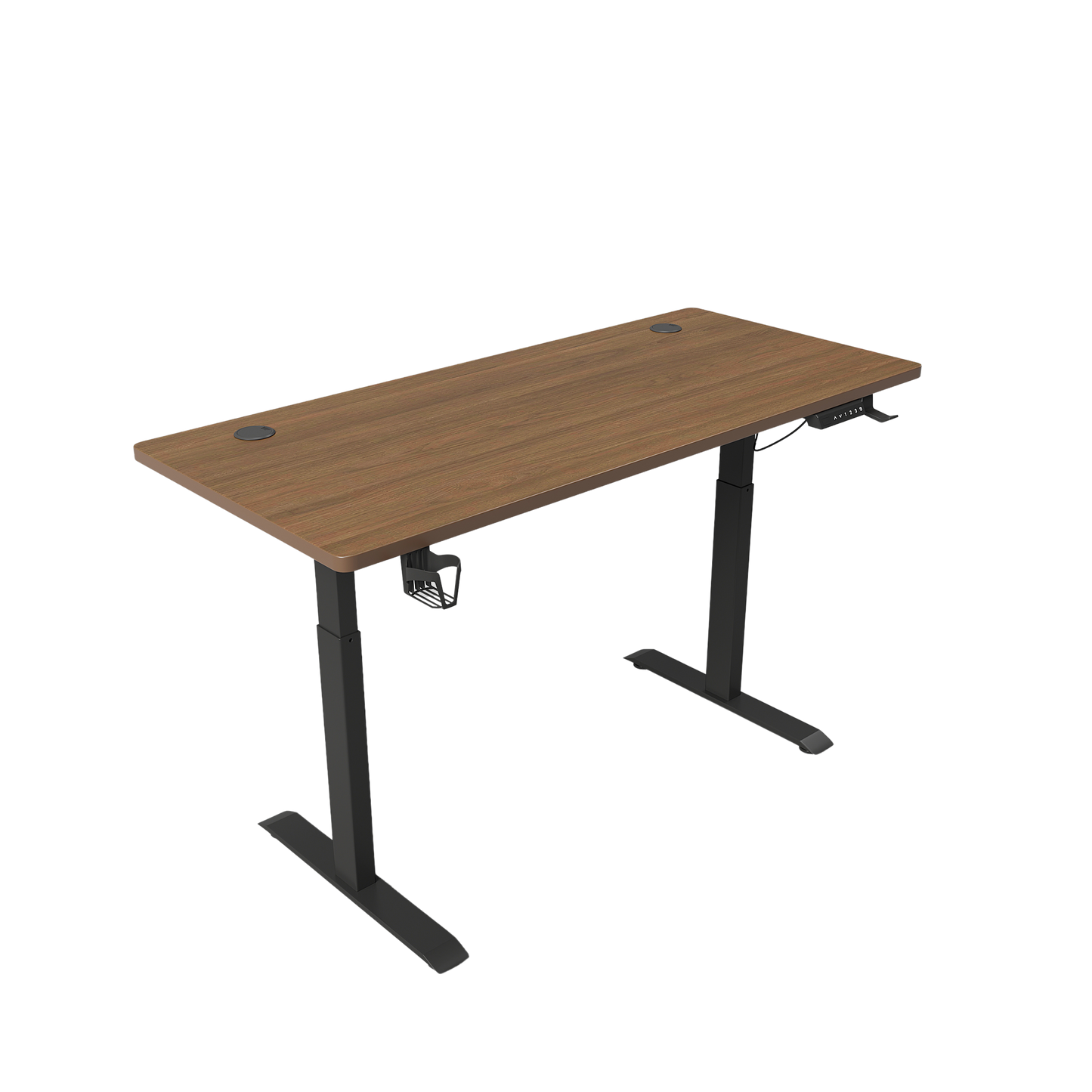 ERGONOMIC 140cm Single Motor Electric Adjustable Height Sit-Stand Home/Office Desk - Walnut