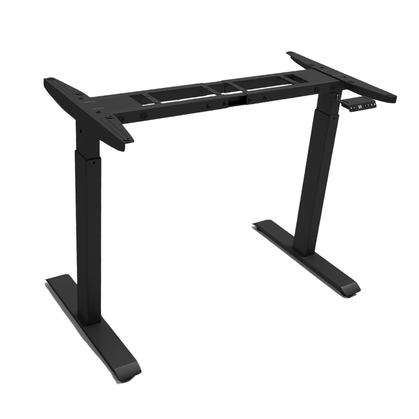 ERGONOMIC 160cm Dual Motor Electric Adjustable Height Sit-Stand Home/Office Desk - Walnut