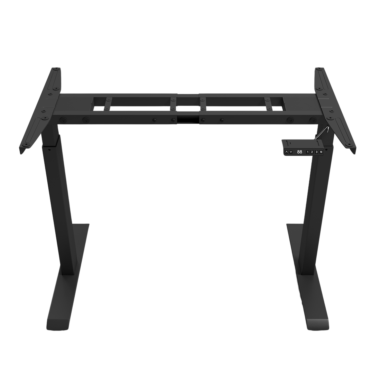 ERGONOMIC 160cm Dual Motor Electric Adjustable Height Sit-Stand Home/Office Desk - Walnut
