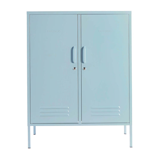 Steel Swing Door Sideboard Midi Locker Storage Cabinet Cupboard - Ocean Blue