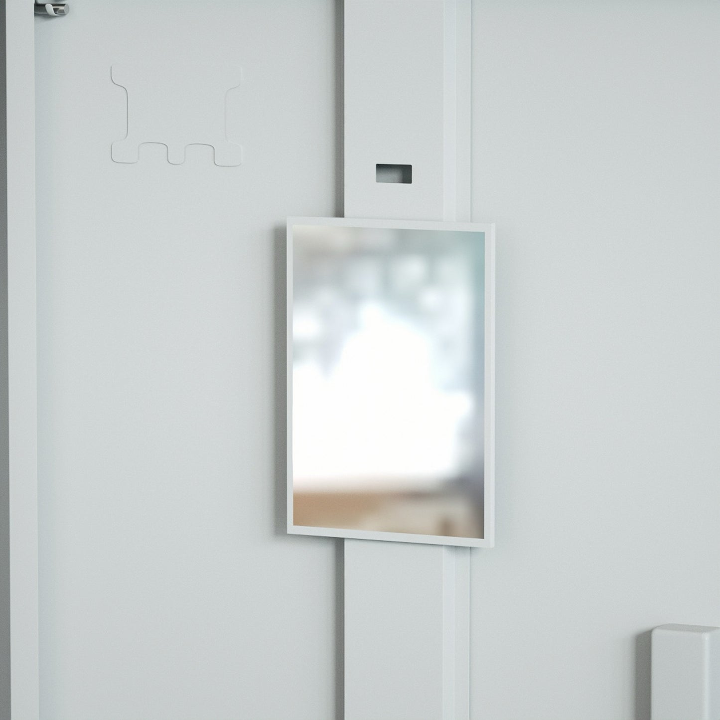 Steel 3 Door Locker Cupboard Storage Cabinet Inner Handle With Lock - Light Grey