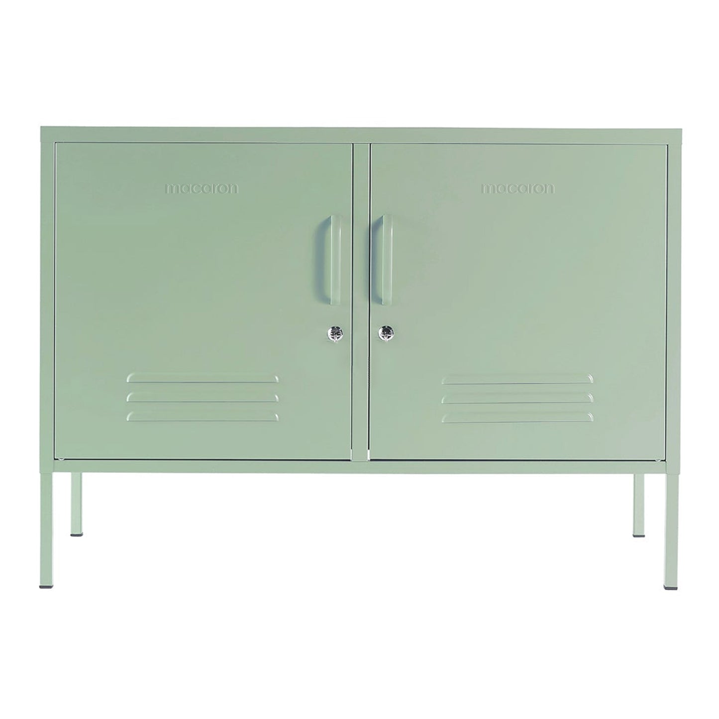 Steel Swing Door TV Stand Locker Lowdown Storage Cabinet Cupboard - Matcha Green