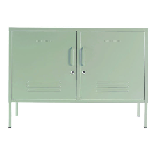 Steel Swing Door TV Stand Locker Lowdown Storage Cabinet Cupboard - Matcha Green