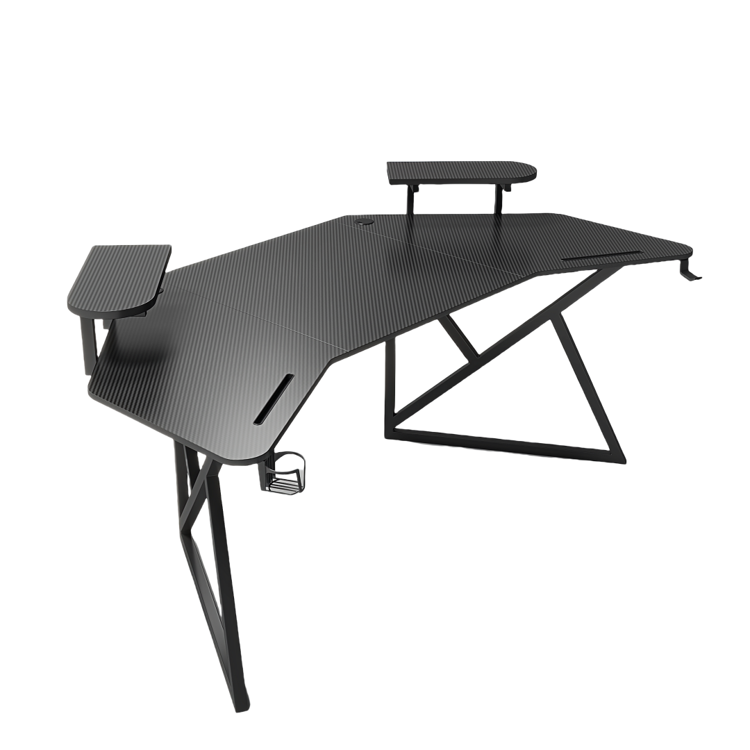 ERGONOMIC Gaming/Office Desk,180cm Wing-Shaped Home Cuputer Table - Black