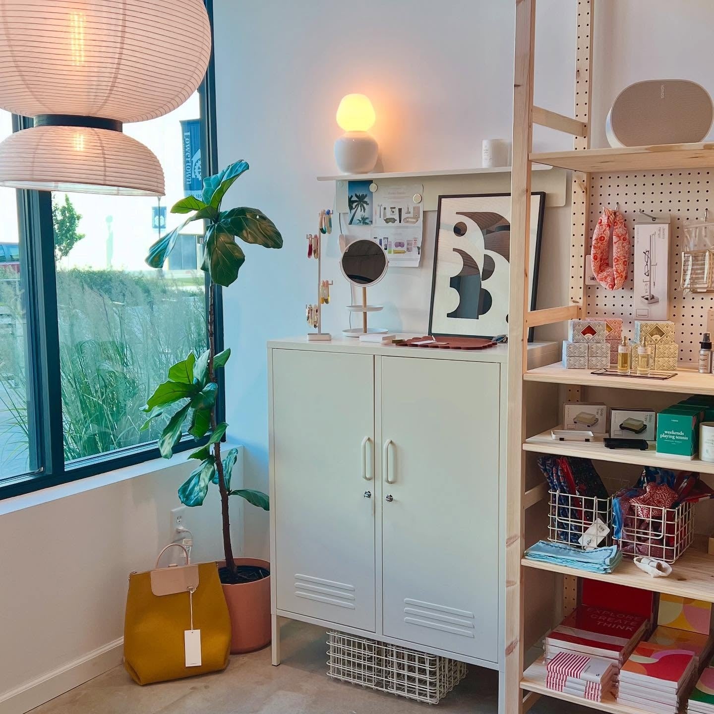 Steel Midi Sideboard Metal Locker Adjustable Shelves Storage Cabinet - White