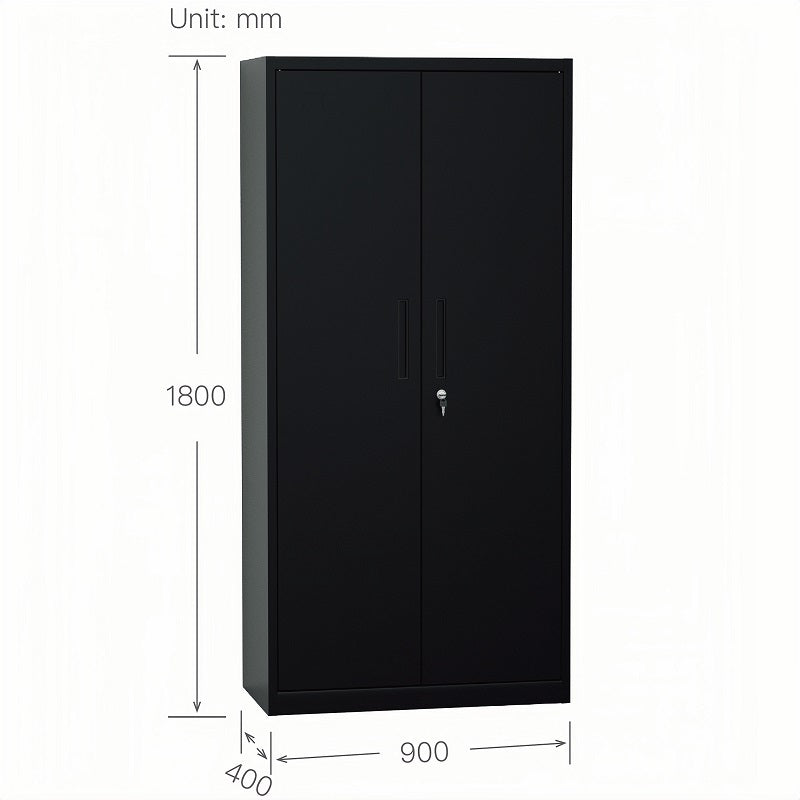Steel Swing Door Inner Handle Filing Cabinet Storage Cupboard Locker - Black