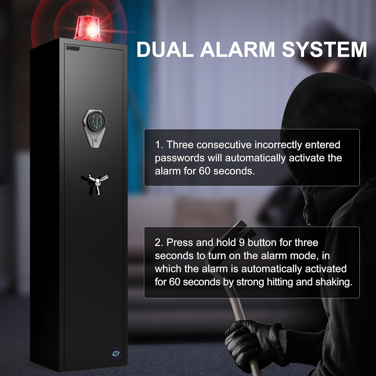 Rifle Safes Locker, Biometric Fingerprint Safety Box, Gun Safe Cabinet, Alarmed Safes, Electronic Home/Office Safes15